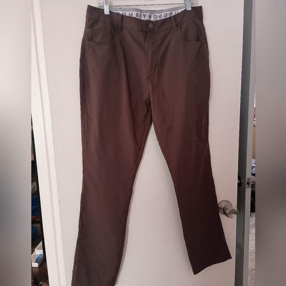 Puma Brown Chinos for Golf  Sport Stretch Size 34/32
